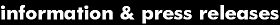 Information & Press Releases